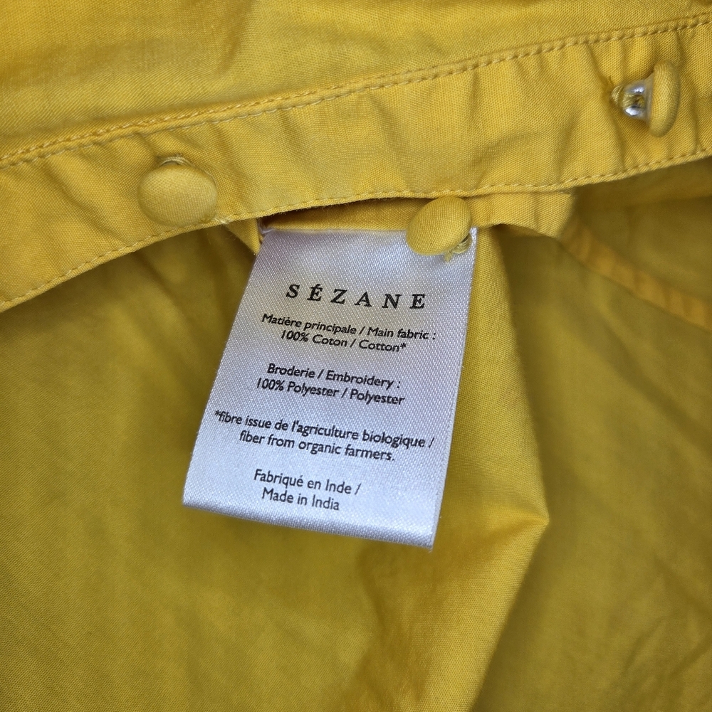 Sezane Chlo Shirt Yellow 32 - Picture 9 of 9